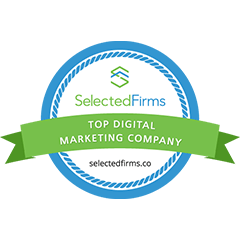 Badge displaying SelectedFirms Top Digital Marketing Company award.